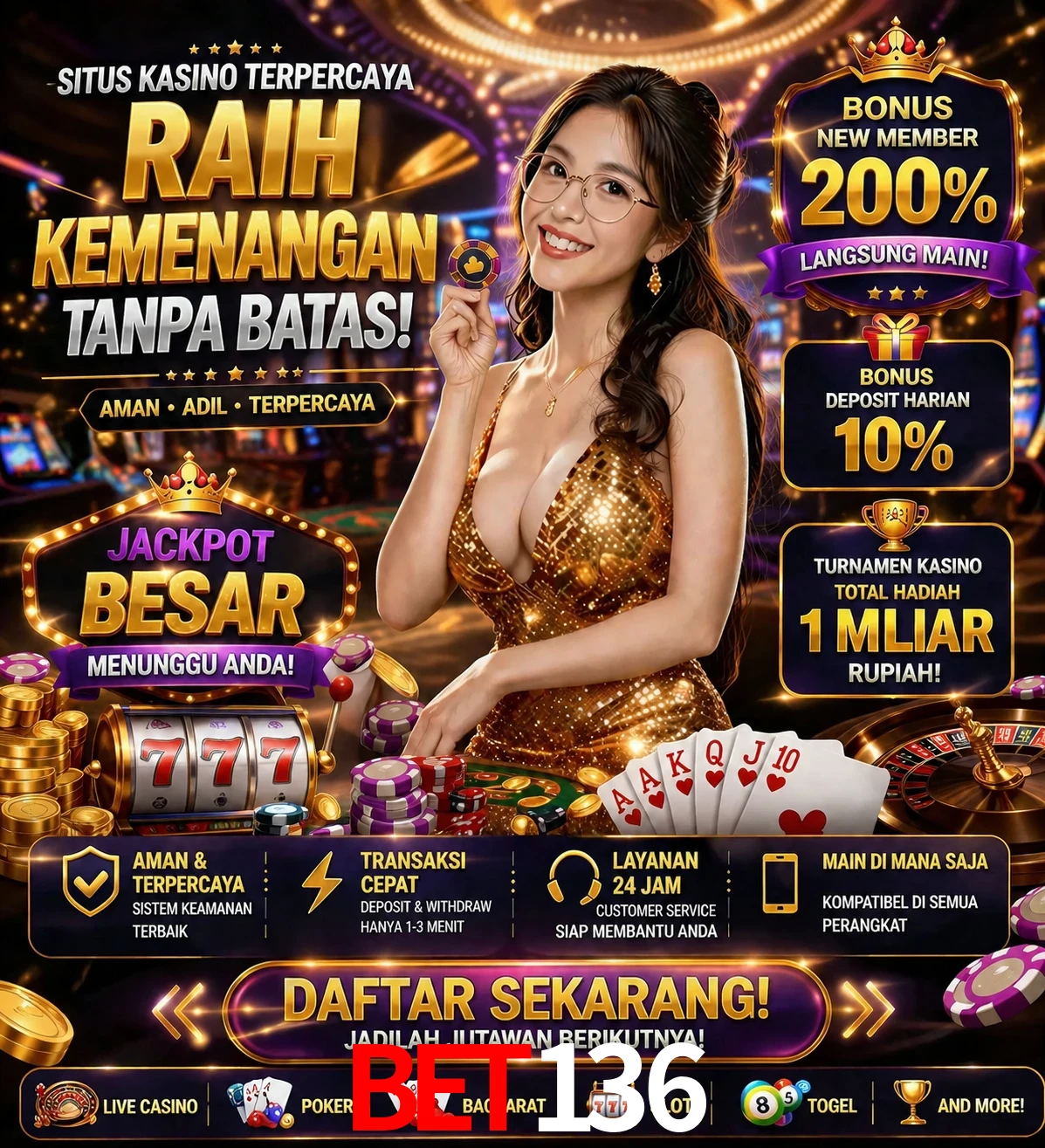 Roleta e blackjack bet136